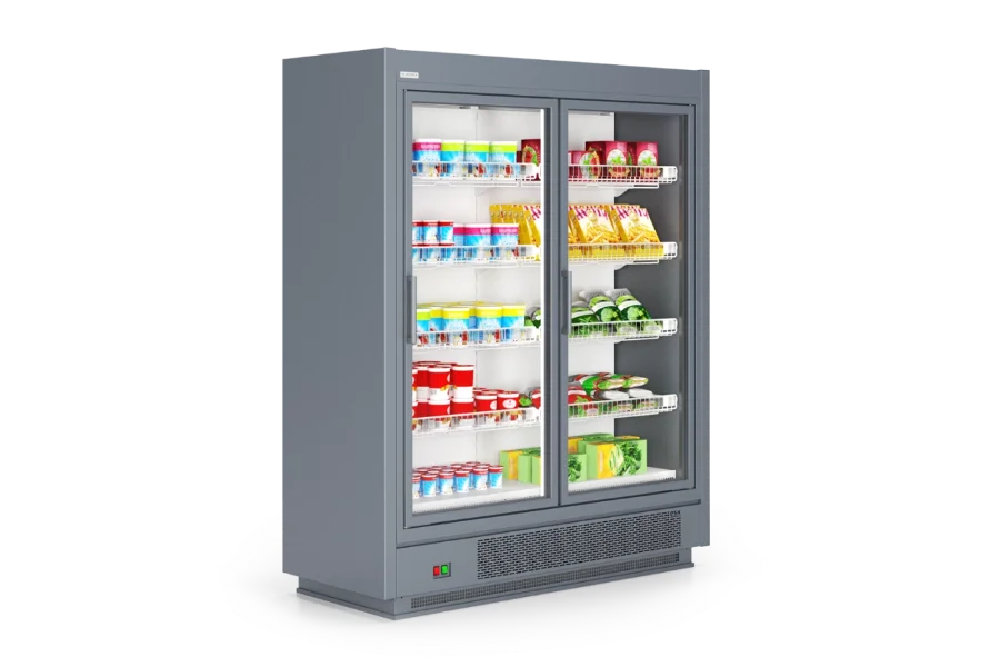 Multidek zamrzivački regal sa staklenim vratima